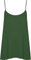 WearAll Plus Size Womens Plain Strappy Sleeveless Ladies Swing Cami Vest Top - Dark Green - 16-18