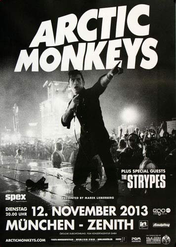 Arctic Monkeys - AM Tour, München 2013 » Konzertplakat/Premium Poster | Live Konzert Veranstaltung | DIN A1 «