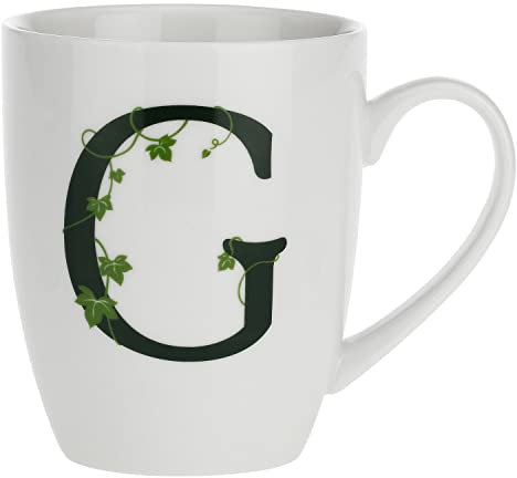 La Porcellana Bianca - Tazza Lettera G, Bianco - Arredo Casa, Cucina - Linea Atupertu - Idea Regalo - Stoneware - 380 CC
