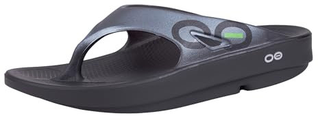 OOFOS Men's Ooriginal Sport Flip Flop, Black Graphite, 10 UK