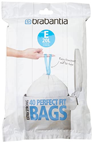 Brabantia Bin Liner E, 20 Litre - 40 Bags