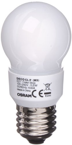 Osram 42136B1 Parathom LED Classic P, E27 80088-01 LED-Lampe in Tropfenform 0.5W/100V-240V, farbwechsel