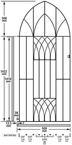 ABBEY Side Garden Gates 914mm - 991mm GAP X 1950mm