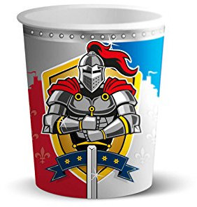 PARTY DISCOUNT NEU Becher Ritter & Wappen, 8 STK, 250 ml