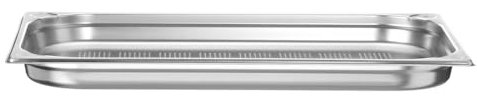 HENDI Gastronormbehälter, Temperaturbeständig von -40° bis 300°C, Heissluftöfen-Kühl- und Tiefkühlschränken-Chafing Dishes-Bain Marie, Stapelbar, perforiert, 5,3L, GN 1/1, 530x325x(H)40mm, Edelstahl