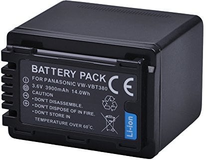 3900mAh VW-VBT380 VBT380 VW-VBT190 VBT190 Battery for Panasonic HC-V800K, HC-VX1K, HC-WXF1K, HCV520, HC-V550, HCV710, HCV720, HC-V750, HC-V770, HC-VX870, HC-VX981, HC-W580, HC-W850, HCWXF99