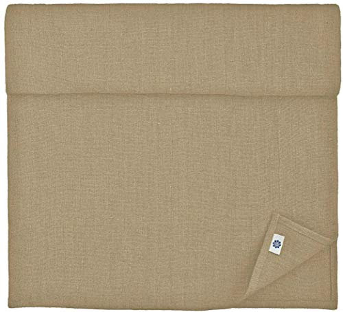 Linen & Cotton Tischläufer Stoff Tischband Tischdeko Hygge 100% Leinen, Beige (40 x 350 cm) Lang Läufer Tisch Esstisch Deko für Home Küche Abendessen Brunch Party Weihnachten