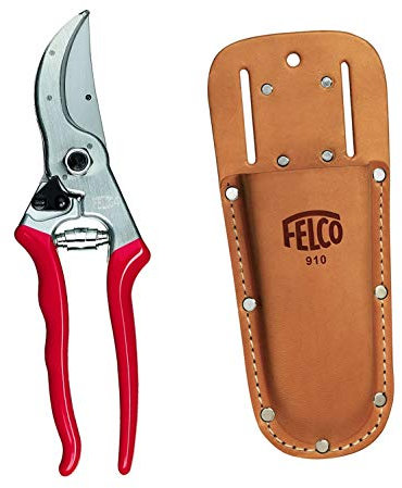 Genuine Felco Model 4 secateurs and Holster Bundle - pruners with Leather Pouch
