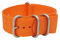 masar 22mm ZULU -Nato Orange - Heavy Duty – Strap Armband - Universal 22 Zulu OrangeSatin