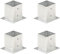 vidaXL 4X Ancres de Poteau Support Pied Base de Poteau Ancrage de Poteau de Clôture Ancrage au Sol Fixation Galvanisé à Chaud Métal Galvanisé 121 mm