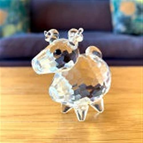 WKXCTS Crystal Crystal Sheep Figurine Miniatures Handmade Glass Craft Animal Paperweight For House Ornaments Home Decor Gift Christmas ornaments