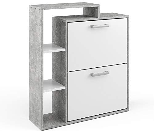 Vicco Scarpiera da ingresso Orlando, Calcestruzzo, 24.5 x 90 cm