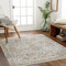 Surya Livabliss Doha waschbar in der Waschmaschine - Vintage Groß für Wohnzimmer 200x275 cm, Schlafzimmer, Küche - Orientalischer Boho e, Elfenbein, Grau, Blau