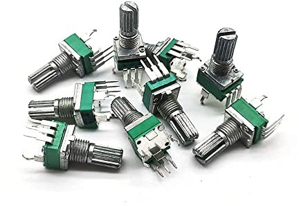 ezqnirk 5pcs versiegelt RK097N Einer vertikaler Potentiometer Griff 15mm Blüten 5Pin,20K Ohm