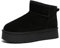 Earnmore Stivali da neve da donna con plateau,Stivali invernali in pelle di pecora australiana,Stivali classici in shearling resistenti all'acqua, comodi stivali invernali 40EU nero
