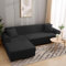 HEYOMART Sofabezug Ecksofa L Form Stretch Sofa Überzug Universal Couchbezug Für 1/2/3/4 Sitzer - 2 Sitzer, Schwarz (L Form Ecksofa Erfordert Zwei)