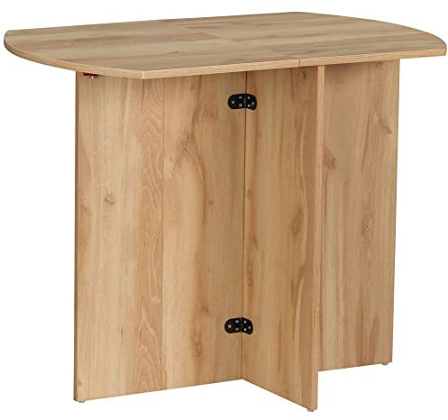 HOMCOM Esstisch Klapptisch Beistelltisch Esszimmertisch Küchentisch Sideboard für Küche Wohnzimmer Funktionstisch Klappbar Modernes Design Spanplatte Eiche 90 x 60 x 74 cm