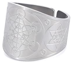Bague du Sceau des 7 Archanges Bague du Cube de Metatron Bague du Sceau de Lilith Symbole Biblique Bague Amulette Talisman Bague Religieuse Bijoux en Acier Inoxydable Cadeaux pour Hommes Femmes