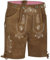 KOSMEEU Lederhose Herren Tracht Kurz Trachtenhose Trachtenlederhosen Lederhose Oktoberfest Mann Braun bayrische Trachten Hose Trachtenmode Hosenträger mit Kunst-Wildleder 52