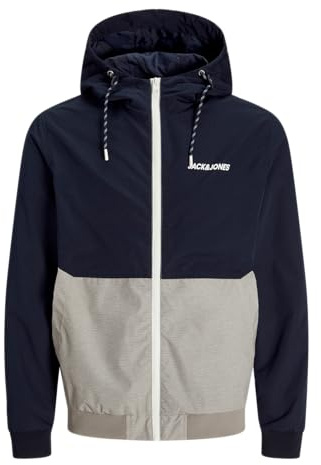 JACK & JONES Men's Jjerush Hood Bomber Noos Softshell Jacket, Sky Captain, XL