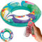 NARAMAKI Schwimmring 51 cm – Schwimmring mit Thema Meeresabenteuer 3/6 A + Schaufel mit klappbarem Spiegel – Meer und Pool