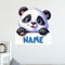 GRAZDesign Tier Wandtattoo Panda mit Namen personalisiert für Tür, Schrank oder Wand, Wandaufkleber Mädchen & Jungen