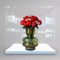 Acryl-Displaybox für Lego 10328 Rosen, transparente staubdichte Displaybox, kompatibel mit Lego 10328 Bauset (Modell nicht im Lieferumfang enthalten) (weißer Boden)
