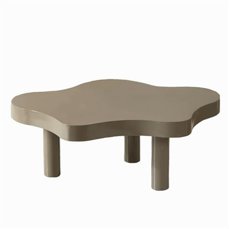 FZL02068LM Kleiner Teetisch Beistelltisch, wolkenförmiges Sofa-Sideboard aus Holz for Wohnzimmer, Schlafzimmer, Teeladen, Café, Kleiner Tisch Beistelltisch(Grigio)