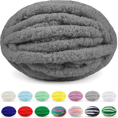 SDNAM Chunky Wolle Zum Häkeln Wolle Zum Häkeln Dickes Garn Dicke Wolle Zum Handstricken Handstrickgarn Decke Stricken Mit Hände Handstrickwolle Armstricken Yarn(21@,5 roll(1250g))