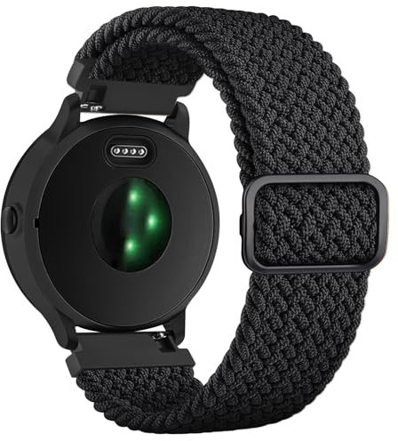 AK für Garmin Vivoactive 5 Armband / Garmin Vivoactive 3 Ersatzarmband Damen Herren, 20mm Atmungsaktives Elastisches Nylon Armbänder für Vivomove 3 / Vivomove HR / Forerunner 55 158 245 Ersatzarmband