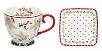 ANDREA FONTEBASSO 1760 Set Mug con piattino natalizio cc 450 New Milk & Ginger