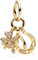 YUMINN Goldene Vierblättrige Kleeblatt Hufeisen Baumeln Charms 925 Sterling Silber für Armbänder und Halsketten Dangle Anhänger Perlen Schmuck Geschenke für Damen
