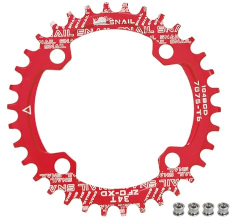 BESNIN 104 BCD Plato 30T 32T 34T 36T 38T 40T 42T 44T 46T 48T 50T 52T Platos Narrow-Wide de Single-Speed para Bicicletas de Carretera, BMX y MTB de 7/8/9/10/11/12 Velocidades