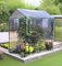 Serre à tomates avec porte enroulable, mini serre avec porte en PVC pour cour, croissance des plantes de jardin (sans étagères) (130 x 90 x 150 cm)