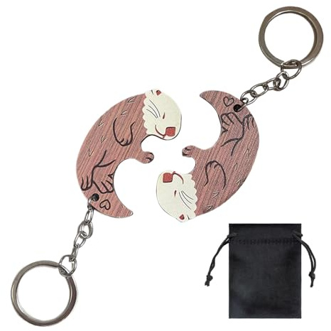 Porte-clés pour couples, porte-clés puzzle mignons, adaptés aux couples, partenaires, amis, anniversaires, Noël et autres occasions