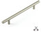 T Bar Kitchen Cabinet Door Handle, Cupboard Drawer Bedroom furniture handles, Brushed Steel 160mm