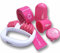Set di Strumenti per Massaggio Stephanie Franck Beauty N. 3 - include 1 Rullo Massaggiante My Body Shaper, 2 Ventose My Cellu Shaper (5,5 cm e 7 cm), 1 Banda Elastica per Yoga e 1 Metro (Rosa)