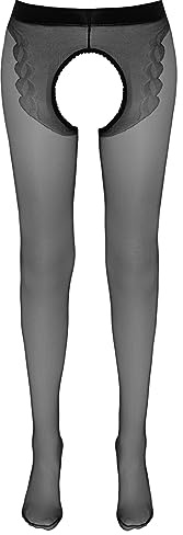Cottelli Legwear Women's Crotchless Tights Black 3