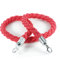 Kerafactum Seil Absperrband Tau mit Karabiner Haken Absperrkordel Kordel zur Absperrung extra dickes Absperrseil Band als Deko Handlaufseil bzw. Handlauf geeignet Ø 32 mm 150 cm rot silber