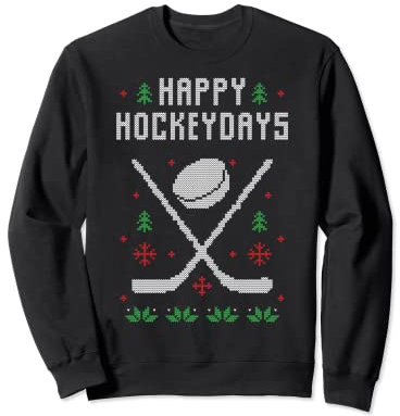 Ugly Christmas Sweater Eishockey Hockey Weihnachten Geschenk Sweatshirt