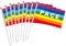 pace bandiera ，50/100 mini bandiera della pace all'aperto, bandiera del pacifista arcobaleno, portatile, in poliestere, 8,27 x 5,51 pollici