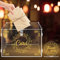 Benjia Acrylic Wedding Card Box with Lock and Slot, Clear Wedding Post Box Letter Envelope Holder for Reception Anniversary Birthday Party Baby Shower