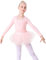 boruizhen Kinder Ballett Wickeljacke Langarm Gymnastik Tanz Ballettjacke Mädchen Baumwoll Ballett Bolero für Mädchen Kinder Damen Rosa M