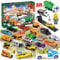 iZoeL Adventskalender Autos Junge 2024,Auto-Spielzeug-Adventskalender Kinder, 24 Fahrzeuge aus Legierung mit Spielkarte 2024 Weihnachtskalender Countdown 24 Tage