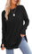 Aokosor Womens Tunic Tops for Leggings Ladies Plus Size Clothing Black Long Sleeve Jumpers Sweatshirts Size 22-24 Thumbholes