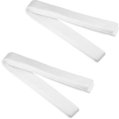 EUIOOVM 2 cinturones de judo de karate, artes marciales, karate, judo, algodón, taekwondo, cinturones profesionales de karate, aikido, cinturón blanco, para niños y adultos, cinturón de artes