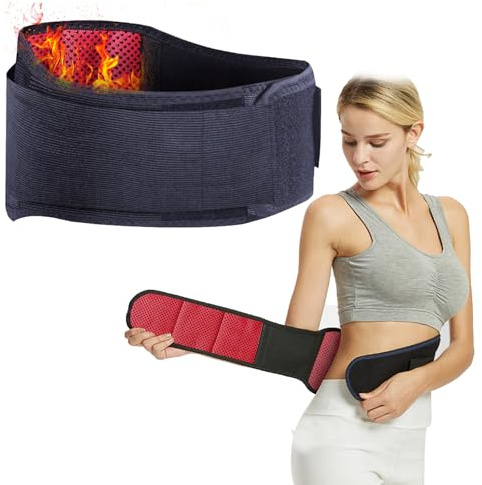 Turmalin Rückenbandage mit 23 Turmalin, Magnettherapie Gürtel,Magnet-Lendengürtel, Beheizte Rückenstützgürtel, Beheizte Rückenbandage, Magnetschutz Wärmegürtel, Nierengurt Selbsterwärmende (M)