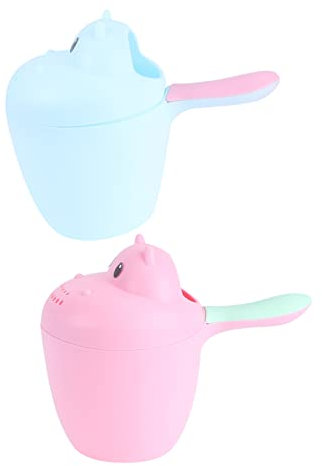 ifundom 2piezas Taza De Champú para Niño Niña Cucharón De Agua con Diseño De Dibujos Animados Material Duradero para Baño y Lavado De Cabello Niño Niña