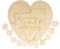 Relaxdays Herzpuzzle, Holz, mit Gravur, Du Machst Mich vollkommen, 49 Teile, Geschenk, Romantisches Holzpuzzle, Natur