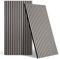 DOLLAR BOSS Lot de 2 panneaux acoustiques 3D en bois pour mur, 120 x 40 cm, panneaux muraux décoratifs 3D, décoration murale moderne pour bureau, chambre à coucher, cuisine, gris